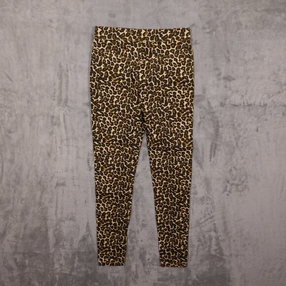 Free People pants high rise skinny crop women's 25 cheetah print - Picture 10 of 13